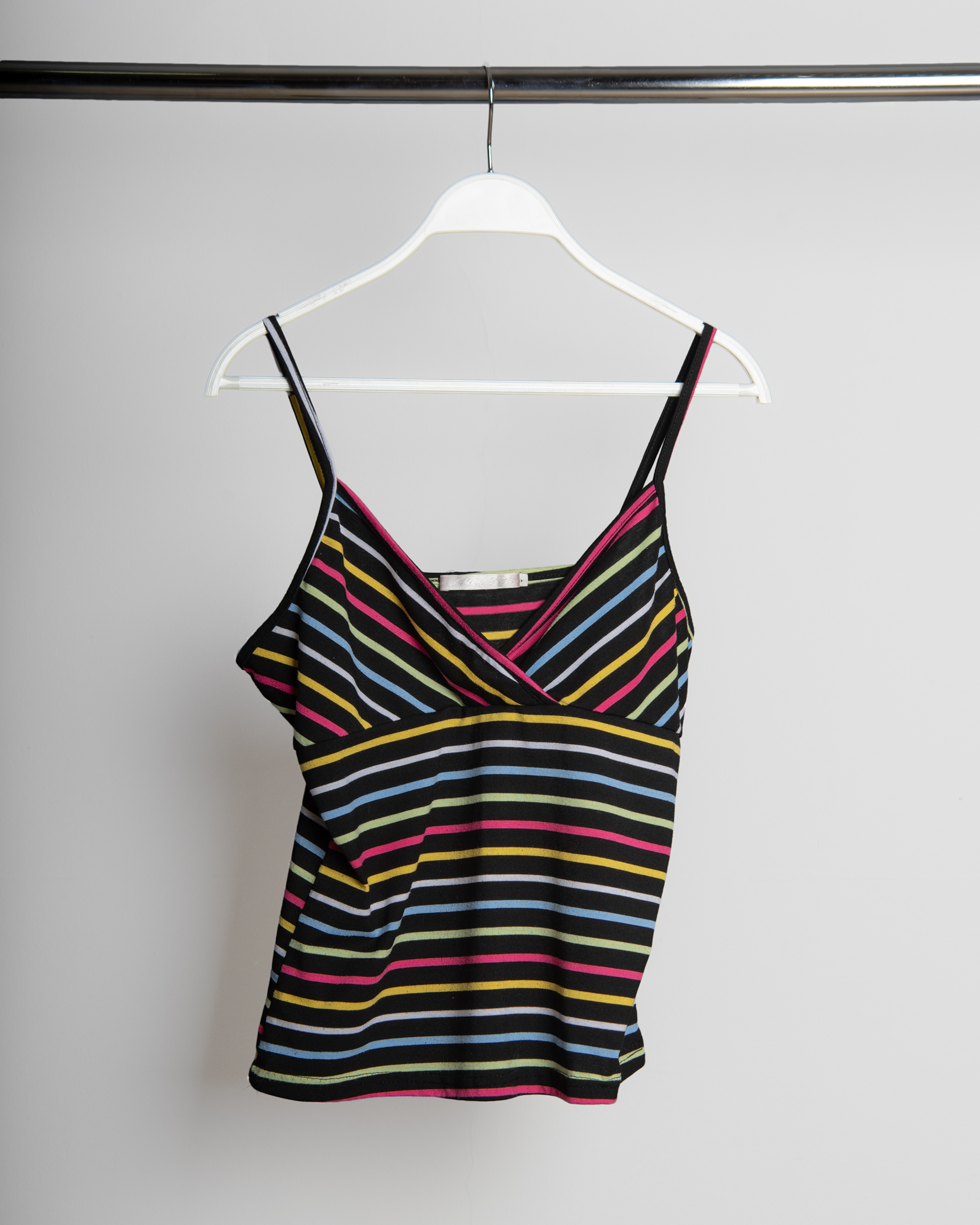 EVGENIA STRIPED V-NECK TOP