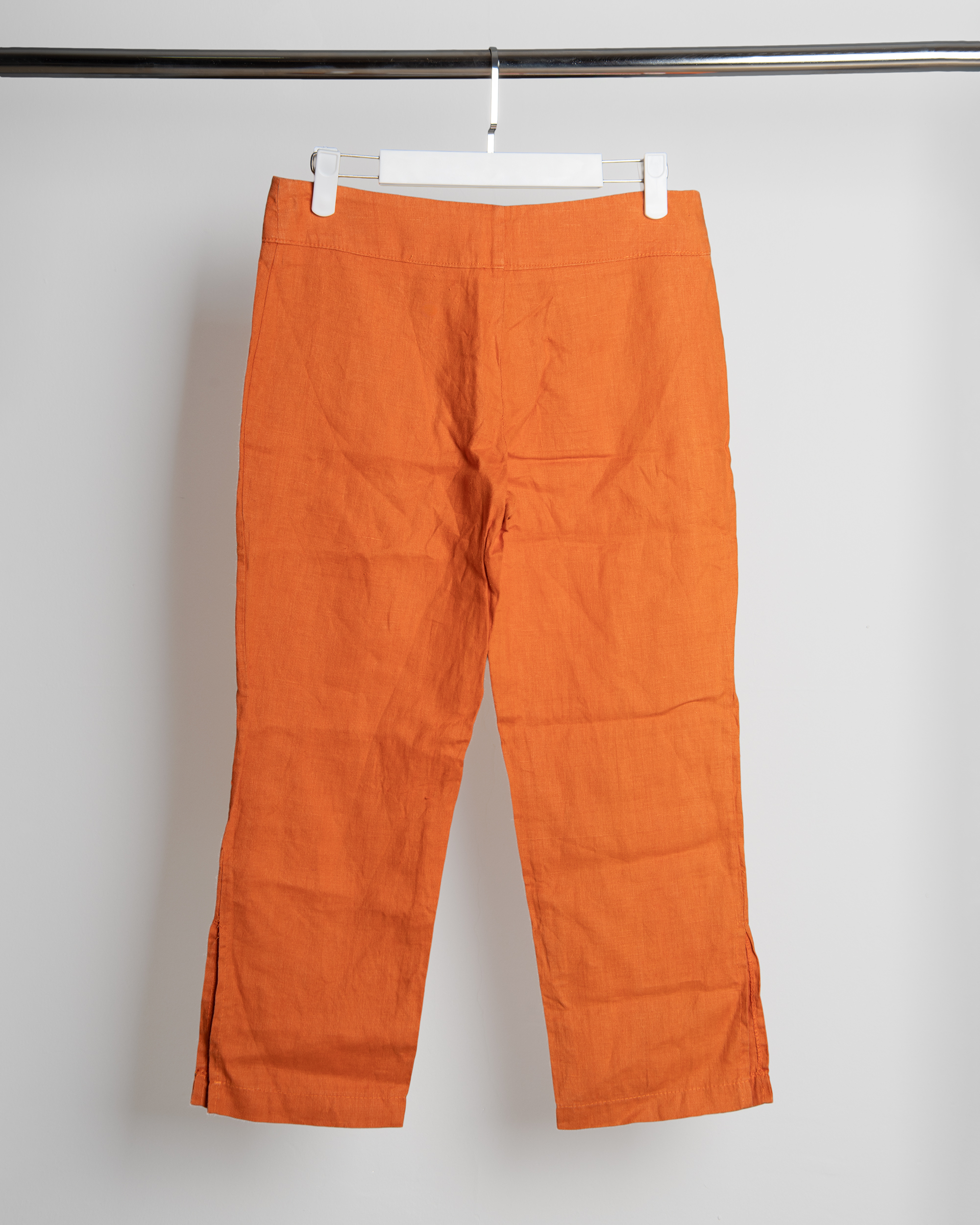 DIONE EMBELLISHED LINEN CAPRI PANTS - Image 2